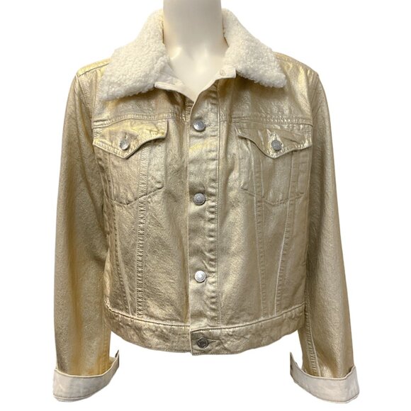 Simkhai Matte Gold Denim Copeland Jacket - Picture 1 of 4